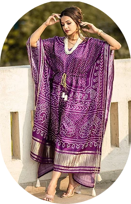 Printed Purple Kurta